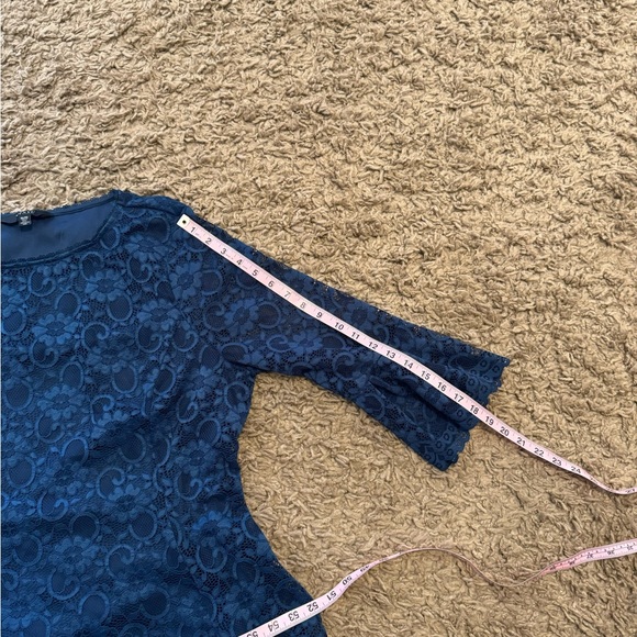 💕Host Pick💕 IMNYC Blue Lace Overlay Top - Picture 9 of 9